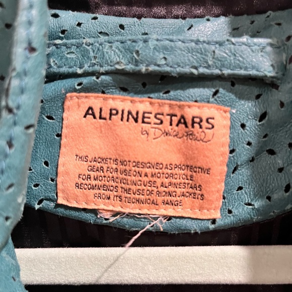 Beautiful turquoise perforated leather jacket - Picture 8 of 8